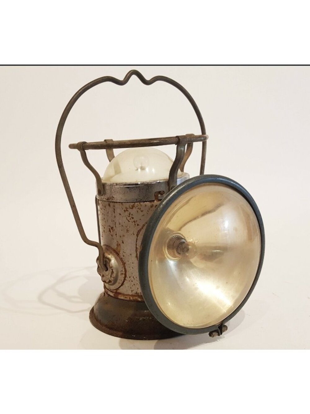 Vintage Delta Powerlight Double Clear Globe Railroad Lantern Train Lamp Light
